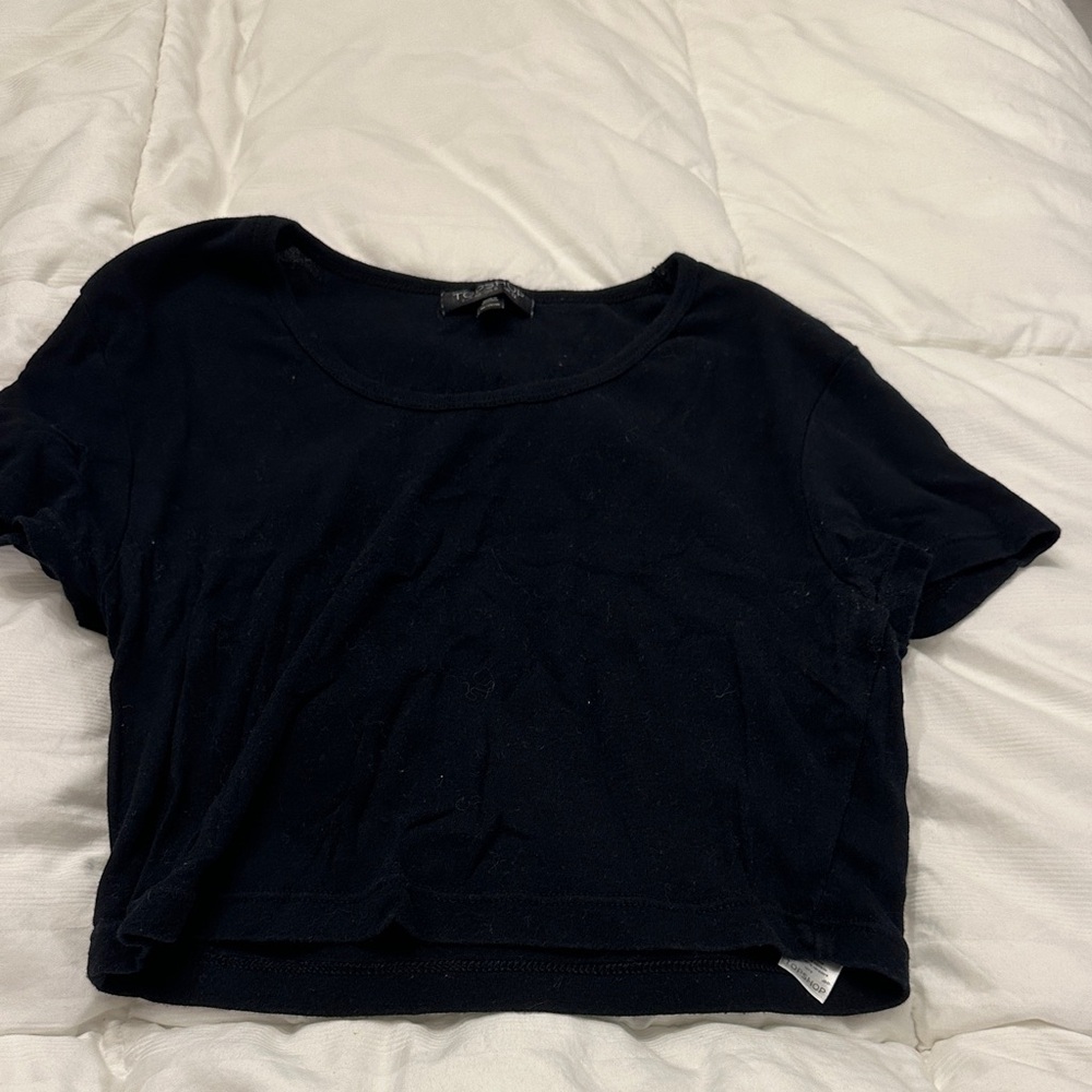 Topshop Elegant Black Crop Top